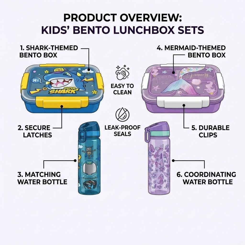 2-in-1 Kids Lunch Box & Water Bottle Set