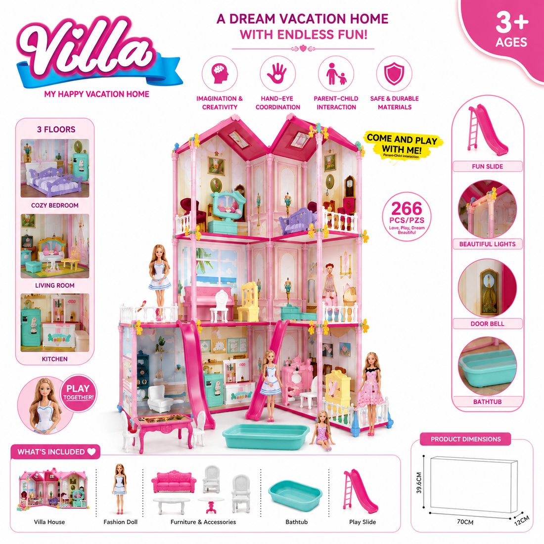 Villa Doll House – My Happy Vacation Home, 266 Pieces