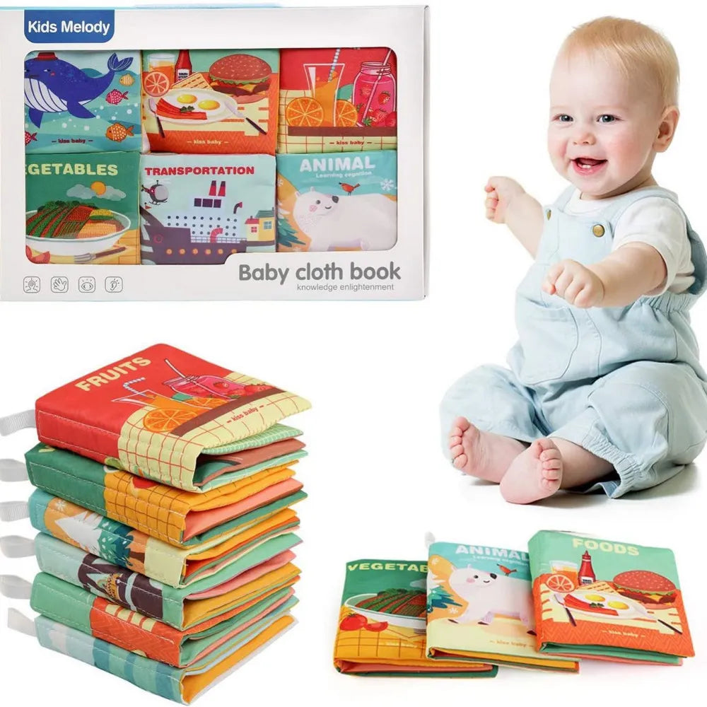 Baby Crinkle Cloth Books – Set of 6