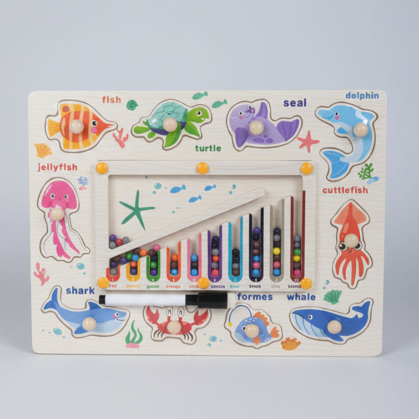 4-in-1 Magnetic Maze Puzzle Board for Kids – Montessori Activity