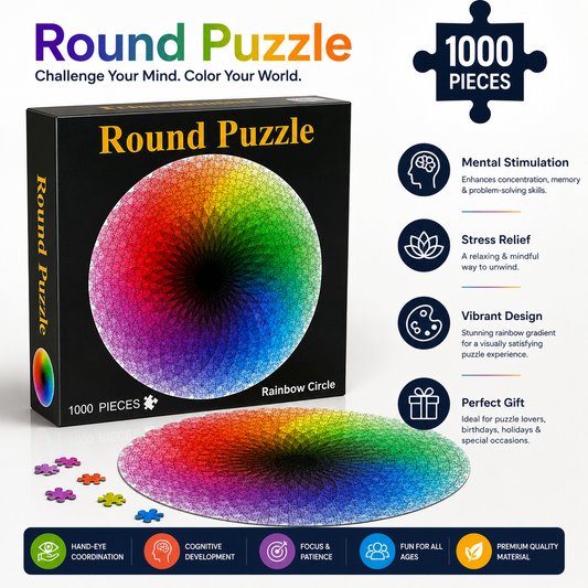 Round Puzzle – Rainbow Circle 1000 Pieces