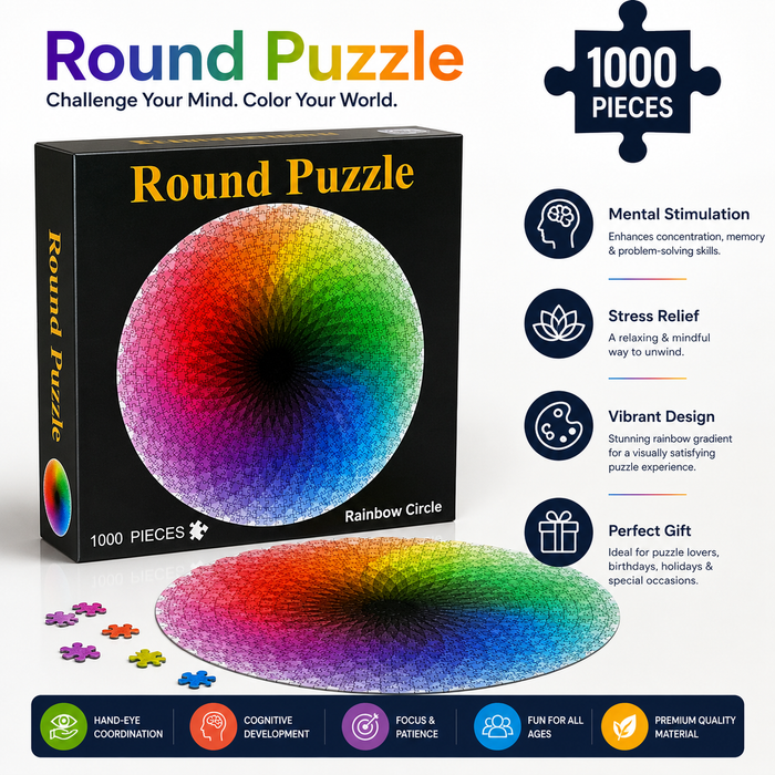 Rainbow Circle Jigsaw Puzzle – 1000 Pieces
