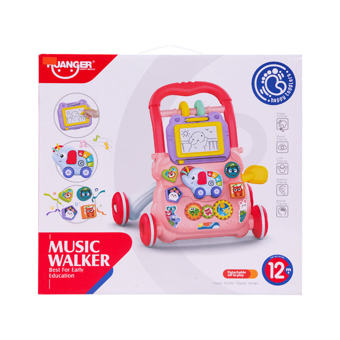 Pink Musical Baby Walker