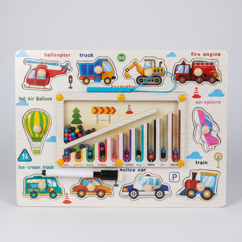 4-in-1 Magnetic Maze Puzzle Board for Kids – Montessori Activity