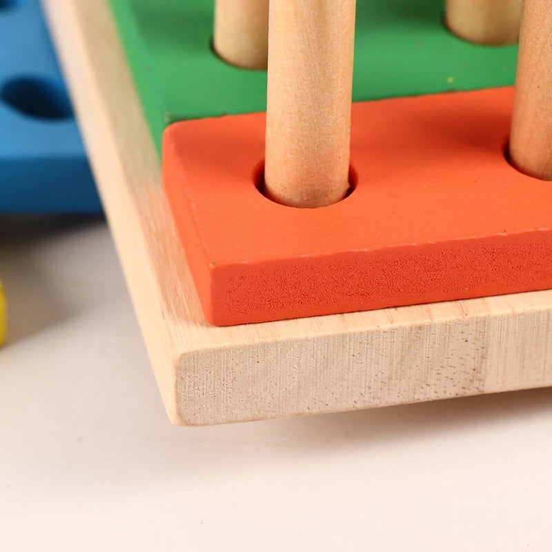 Colorful Wooden Russian Shape Columns