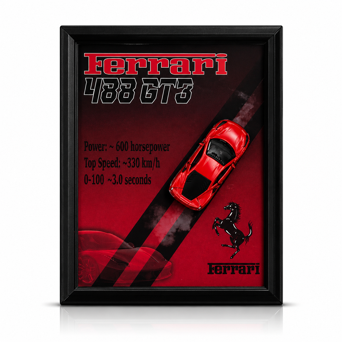 Magnetic Car Frame with 3D Diecast Model