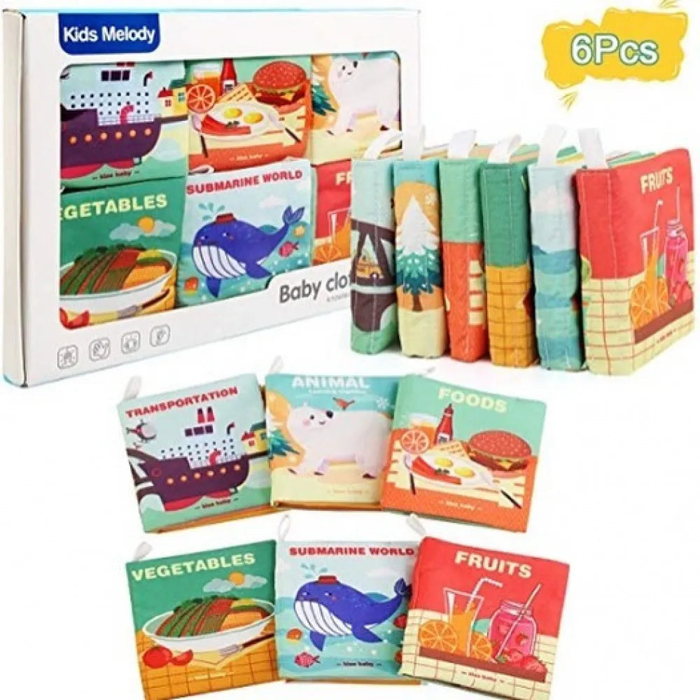 Baby Crinkle Cloth Books – Set of 6