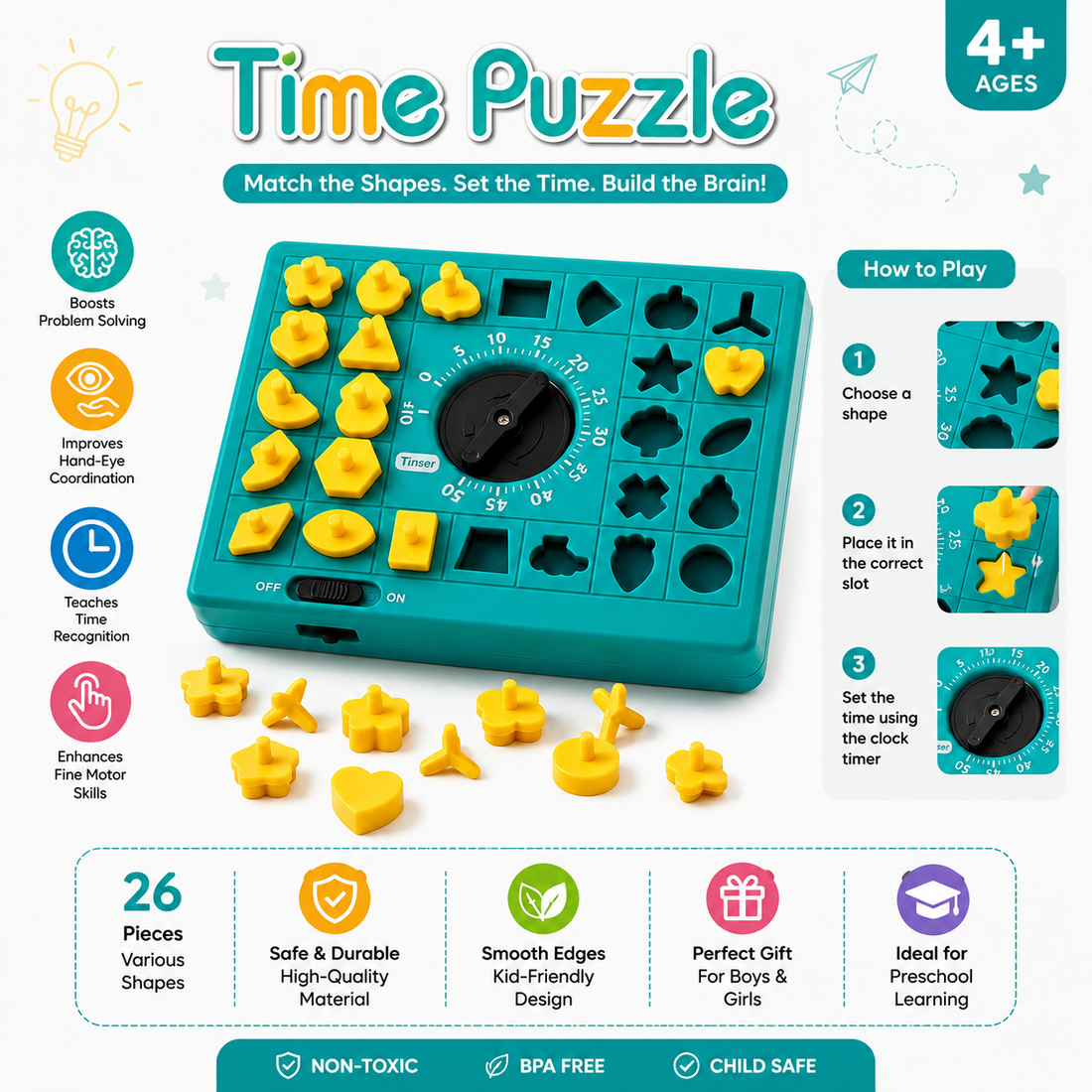 Time Puzzle Shape Matching Game