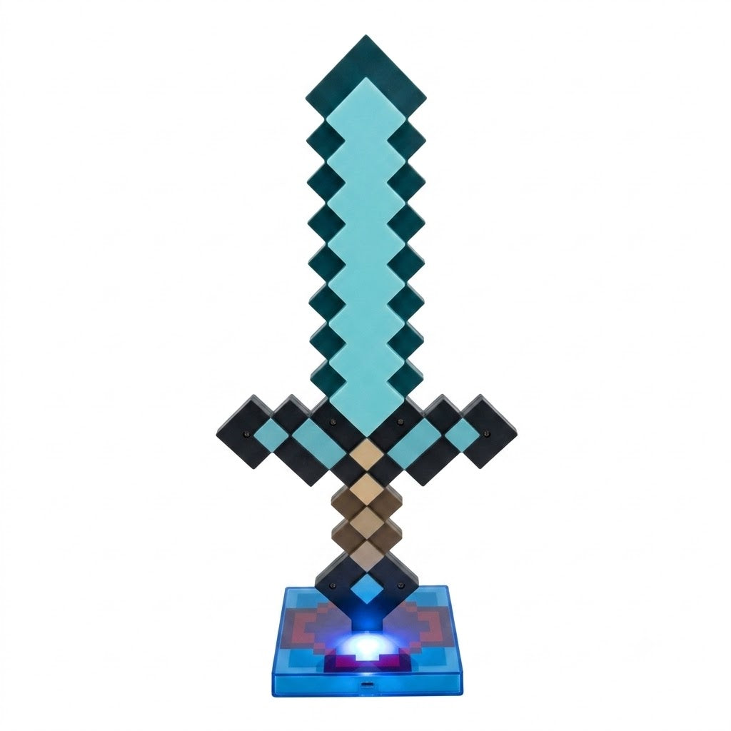 Minecraft-Style LED Diamond Sword
