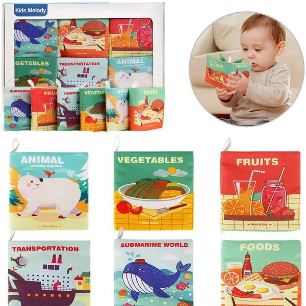 Baby Crinkle Cloth Books – Set of 6