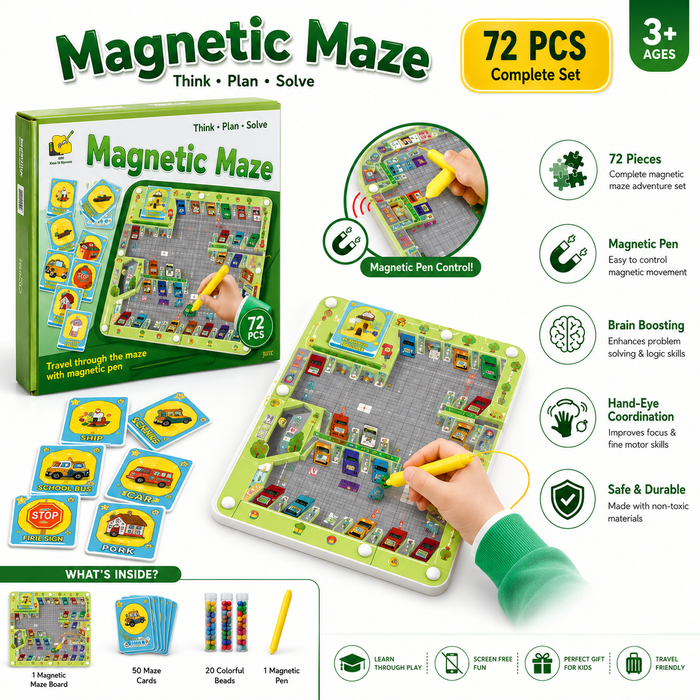 Magnetic Maze Educational Puzzle Game – 72 Pieces