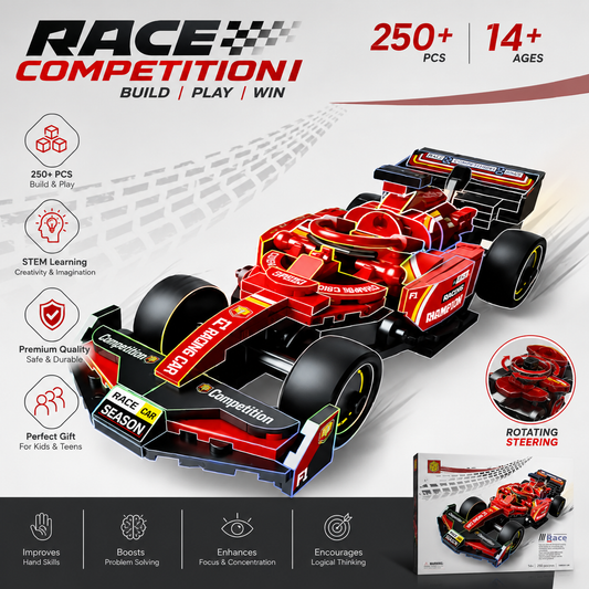 Race Competition Building Car Block Set (250+ PCS)