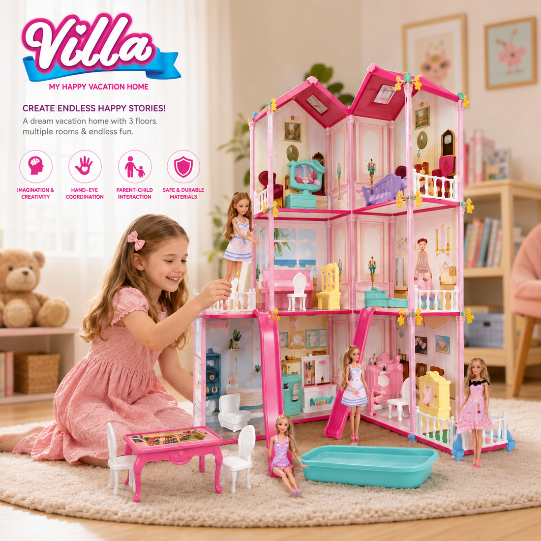 Villa Doll House – My Happy Vacation Home, 266 Pieces