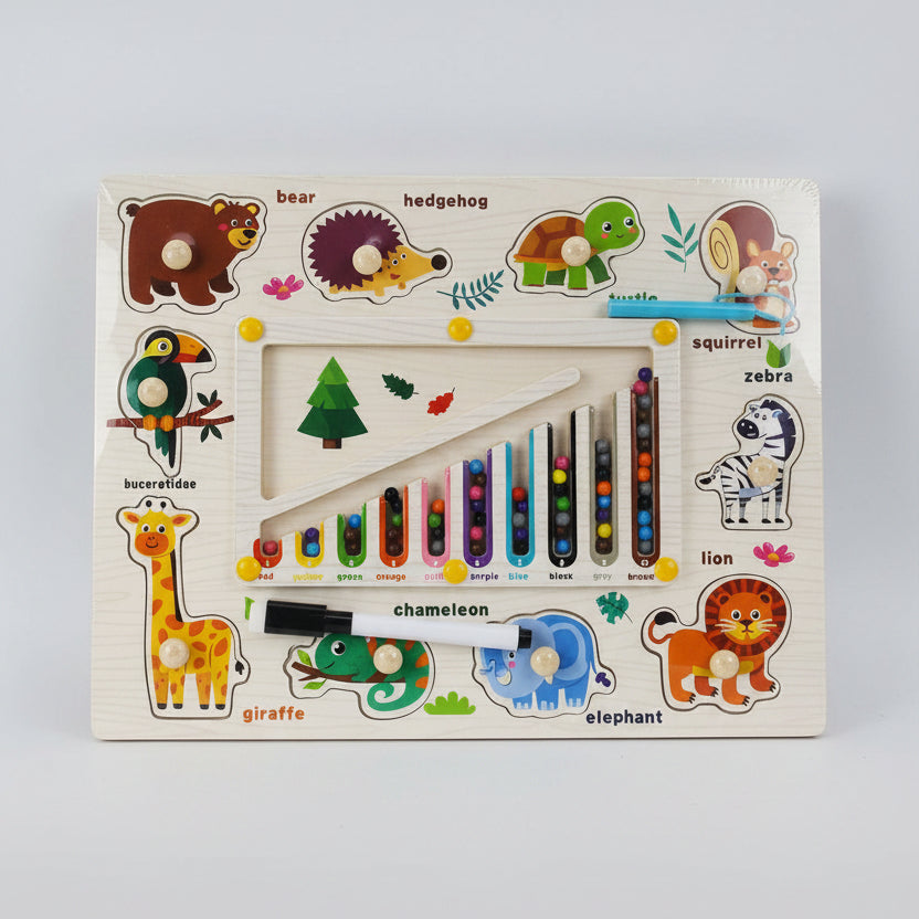 4-in-1 Magnetic Maze Puzzle Board for Kids – Montessori Activity