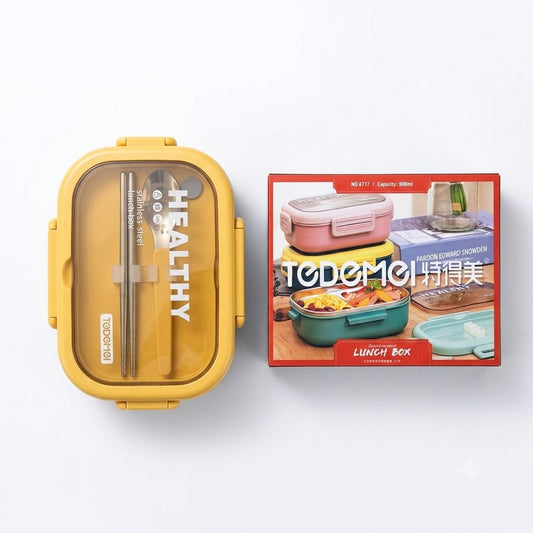 Tedemei Stainless Steel Lunch Box - Chopsticks & Spoon