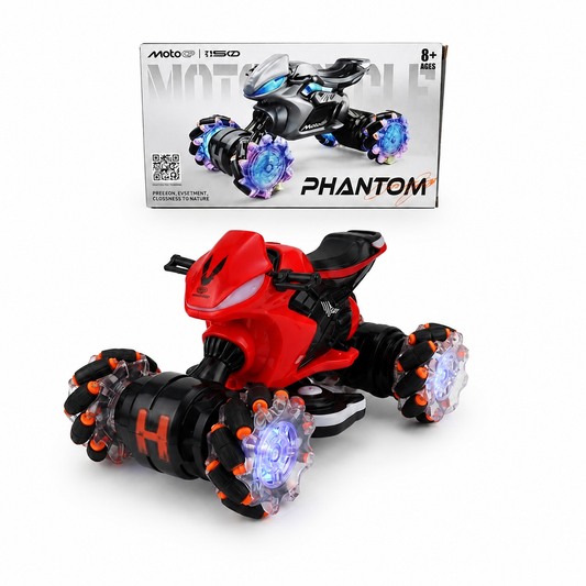 MotoGP Phantom RC Stunt Motorcycle with LED Lights