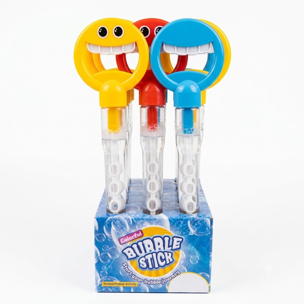 Colorful Smiley Bubble Wand – 40 cm