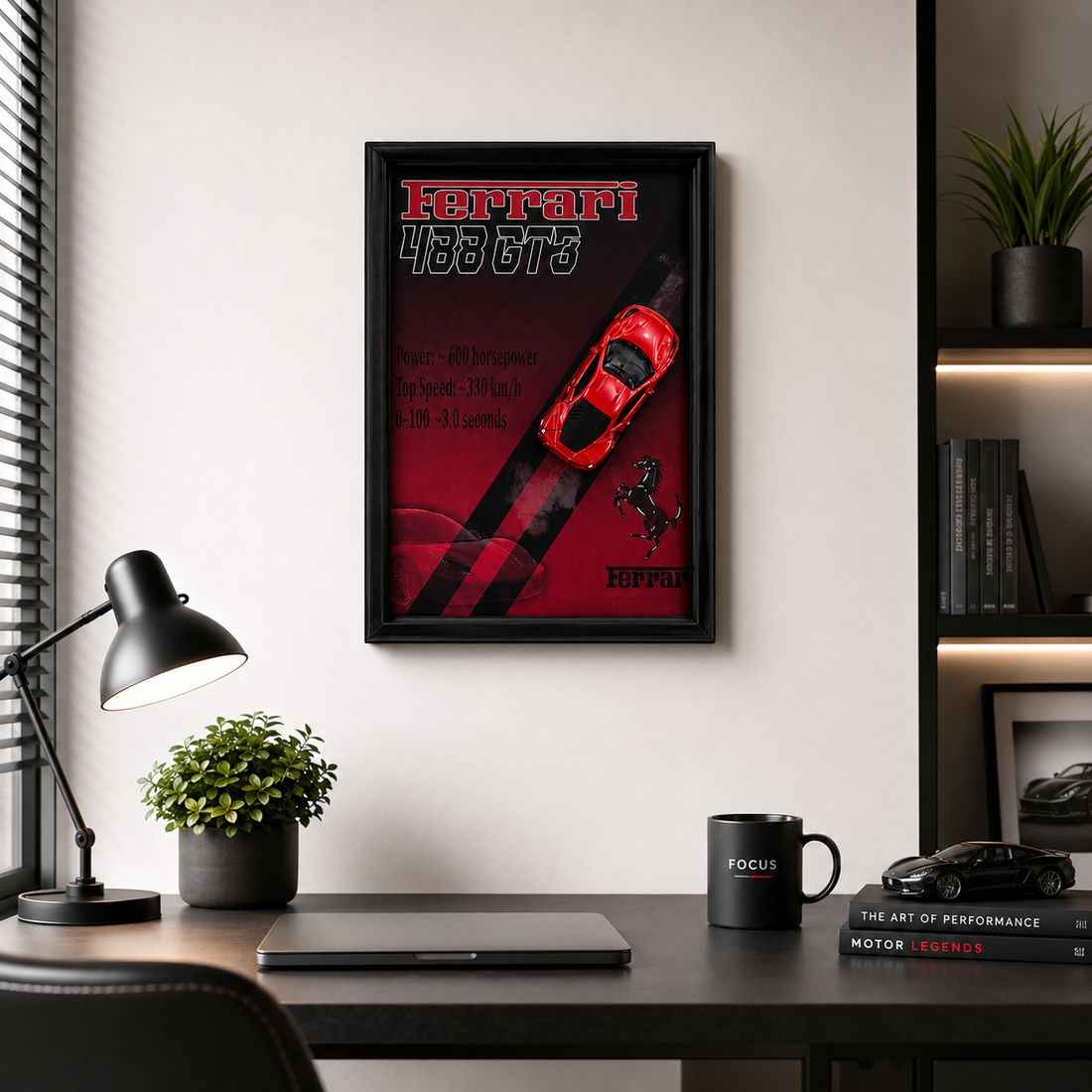 Magnetic Car Frame with 3D Diecast Model