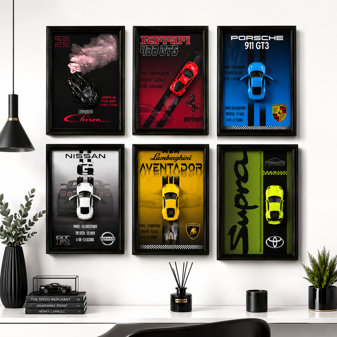 Magnetic Car Frame with 3D Diecast Model