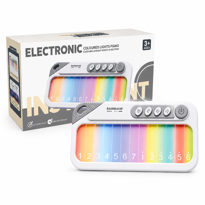 Electronic Piano with Colored LED Lights