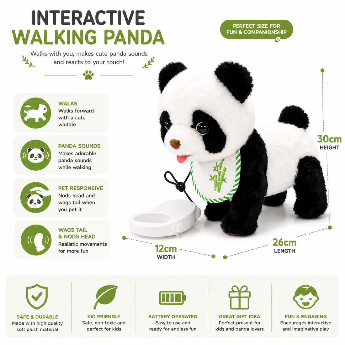 Walking Panda Plush Toy