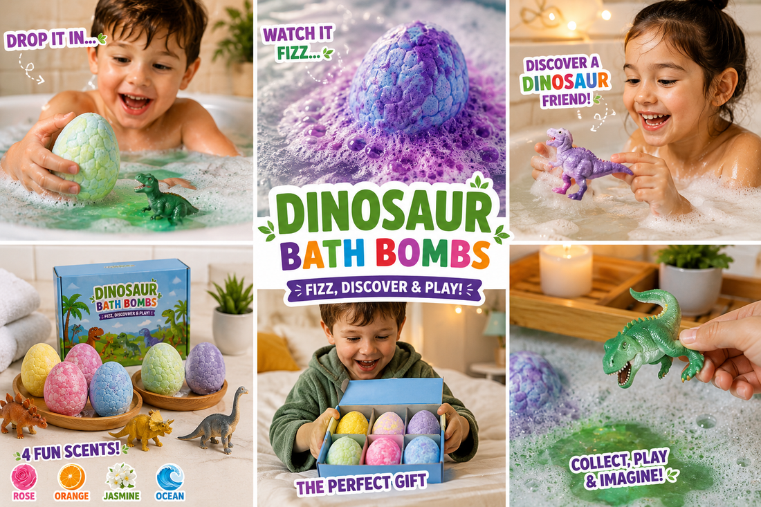 Dinosaur Surprise Bath Bombs for Kids