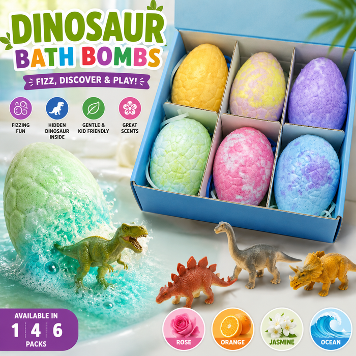 Dinosaur Surprise Bath Bombs for Kids
