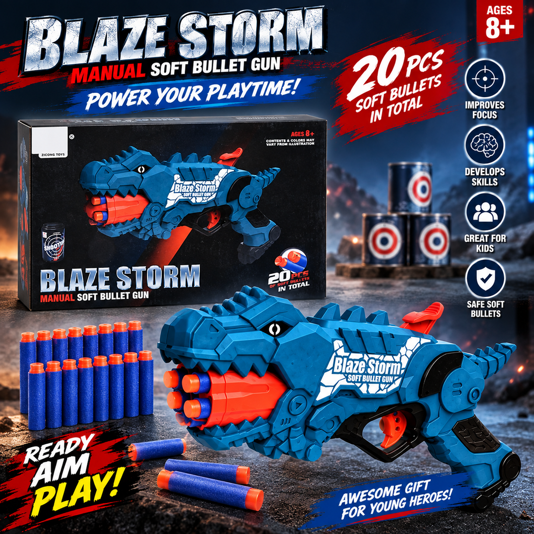 Blaze Storm Dinosaur Toy Blaster