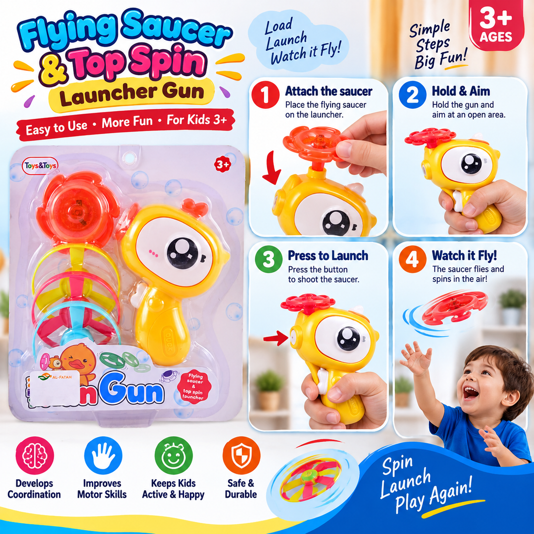 2-in-1 Fun Fan Toy Blaster