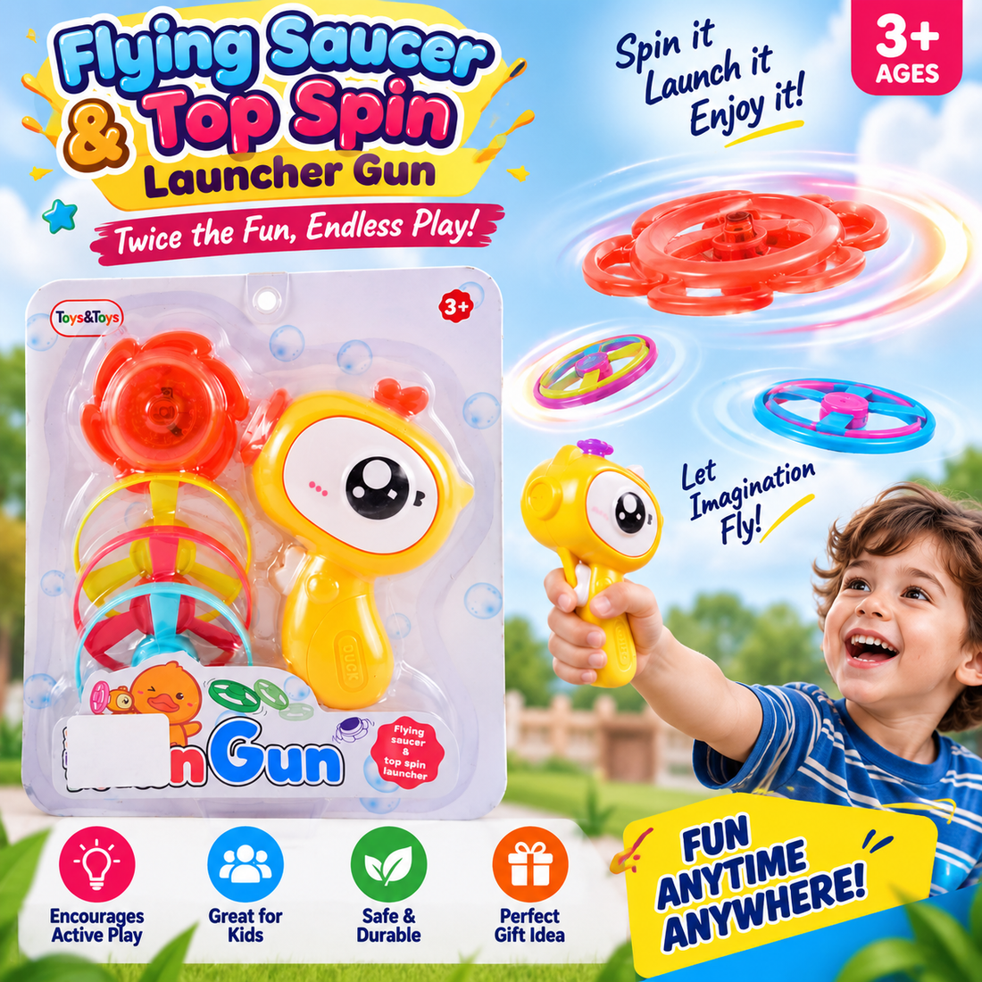 2-in-1 Fun Fan Toy Blaster