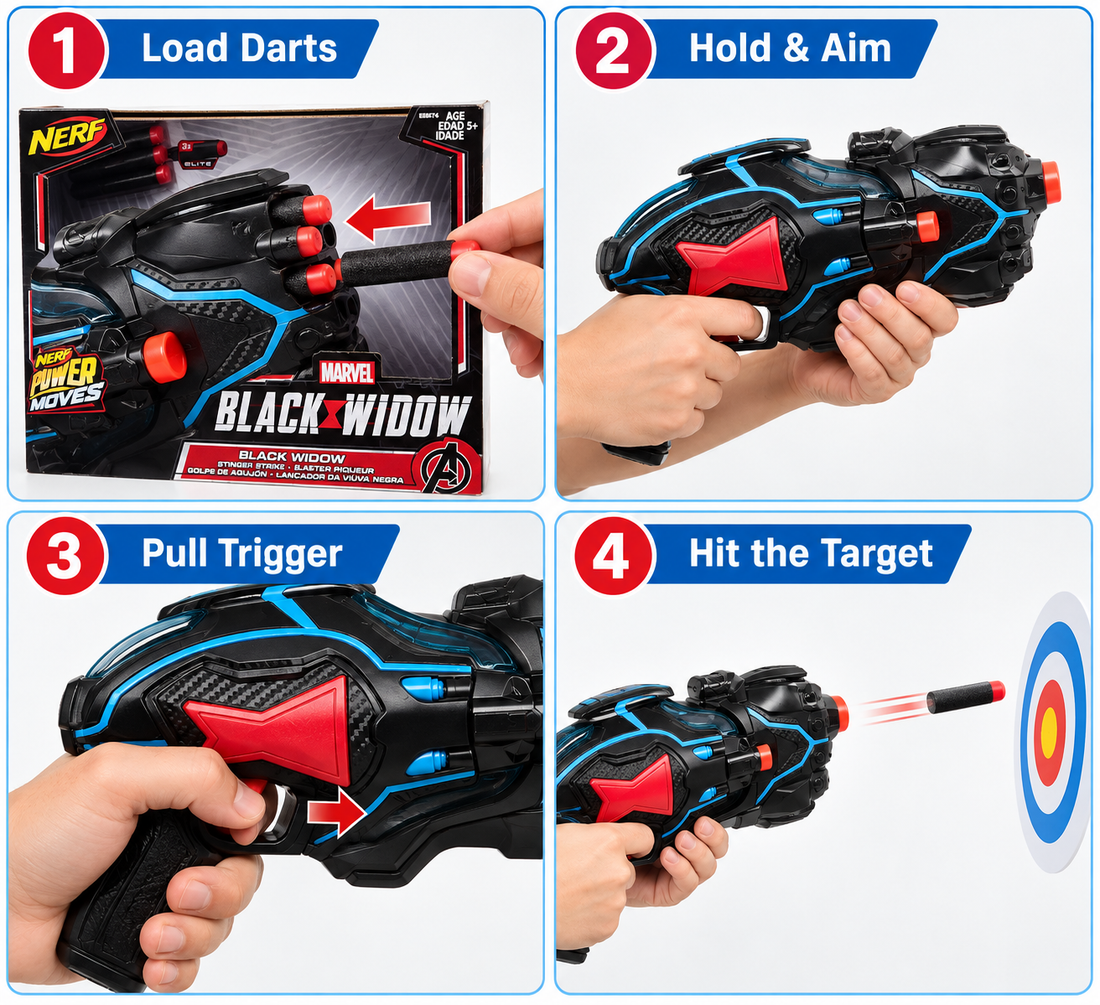 Nerf Black Widow Toy Blaster