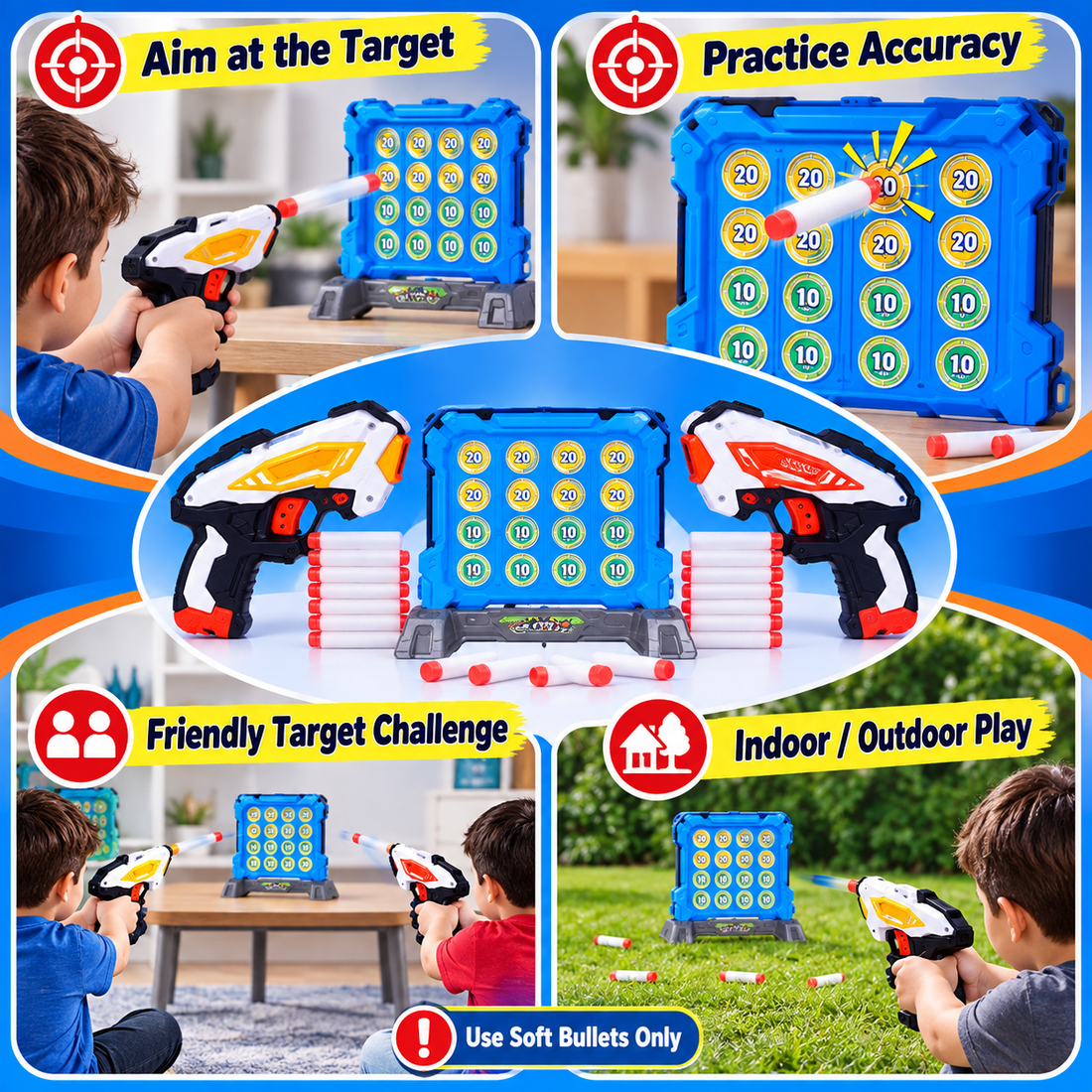 2-Piece EVA Toy Blaster Set