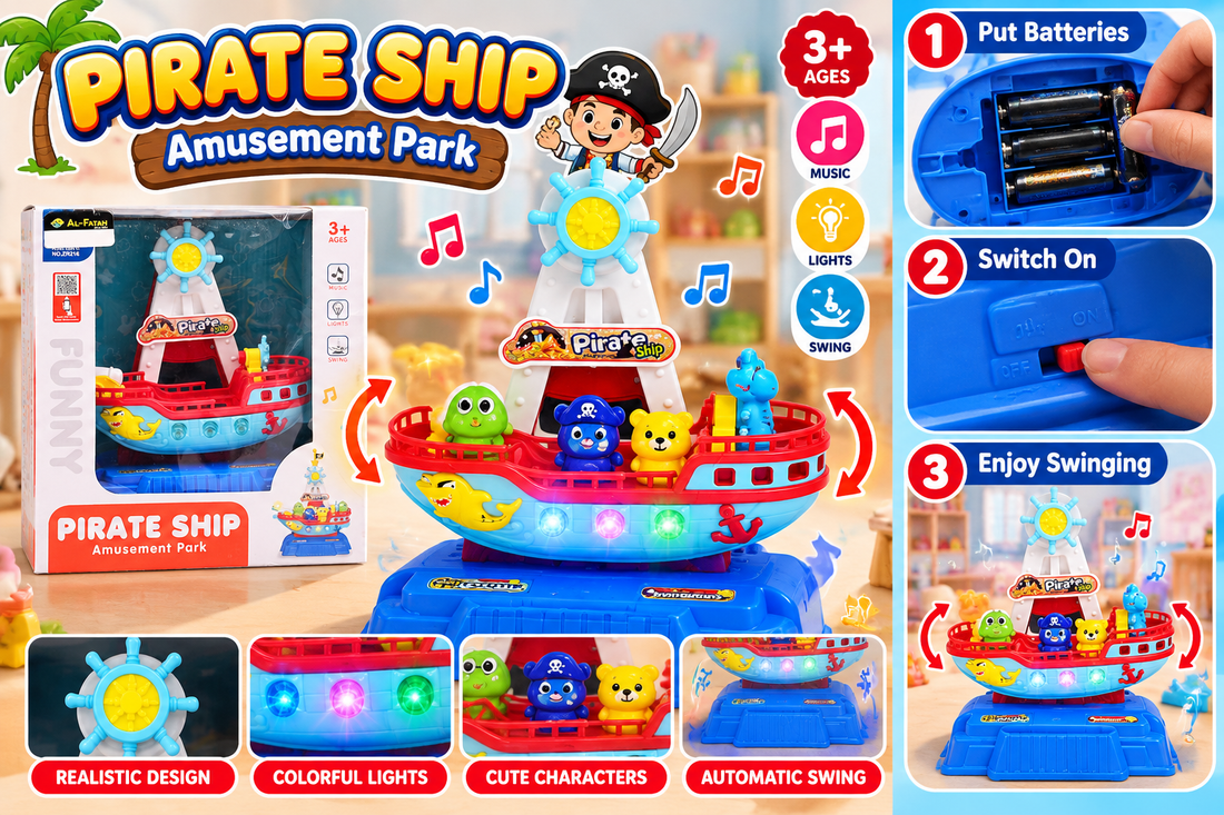 Pirate Ship Amusement Park Playset
