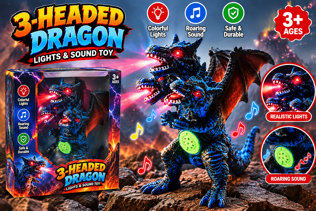 Three-Headed Dragon Figure