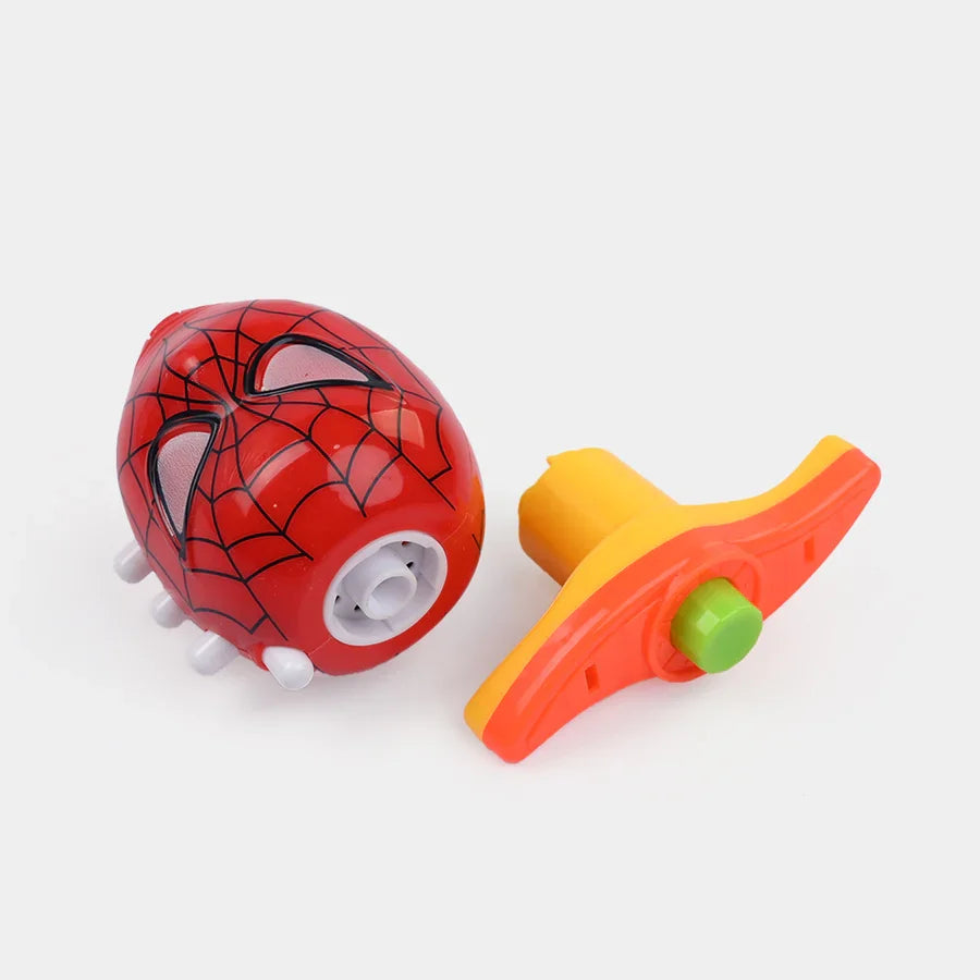 Flashing Musical Spinning Top with Launcher – Assorted Colors