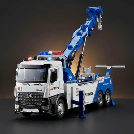 Diecast Police Rescue Tow Model Truck