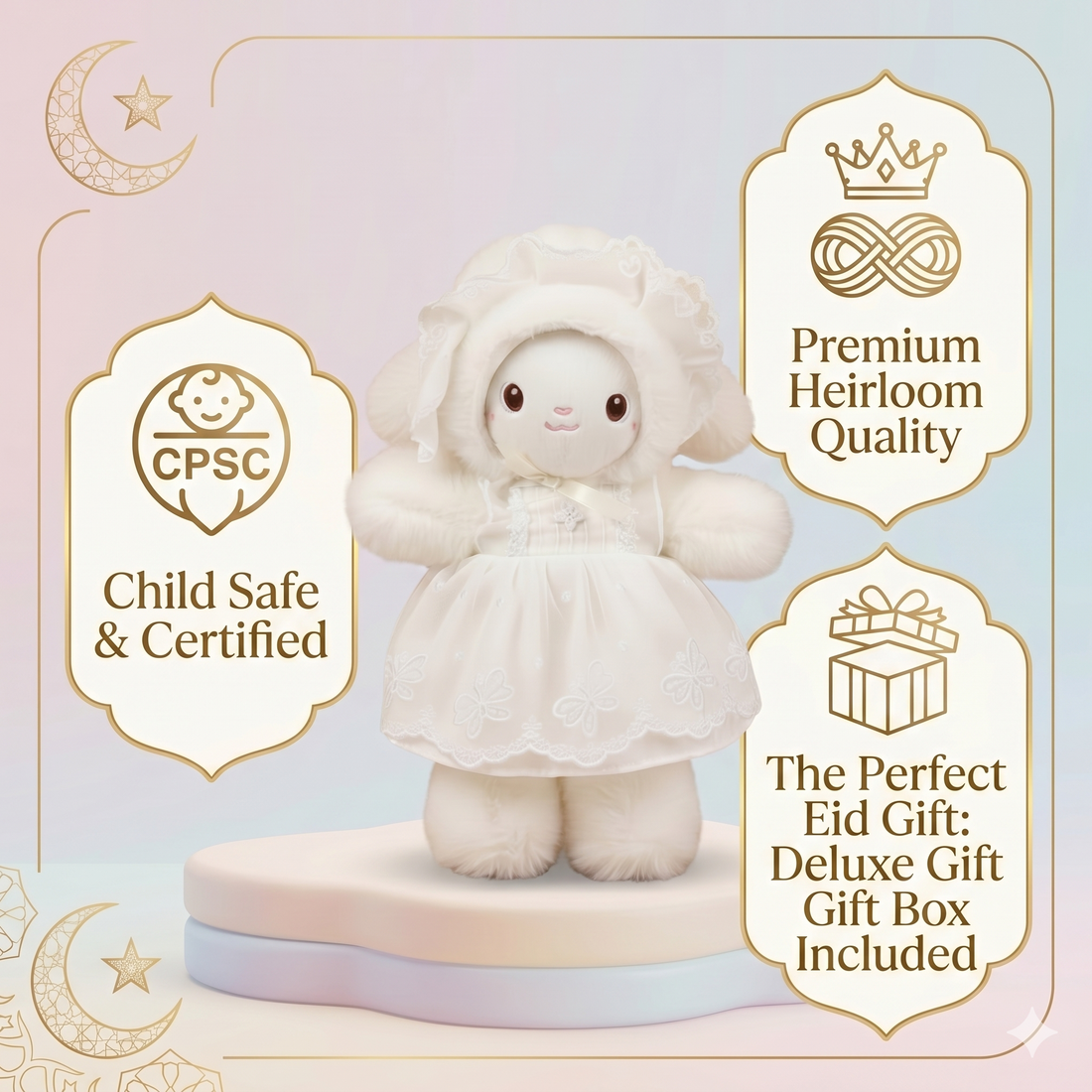 Baby Bunny Doll with Lace Dress