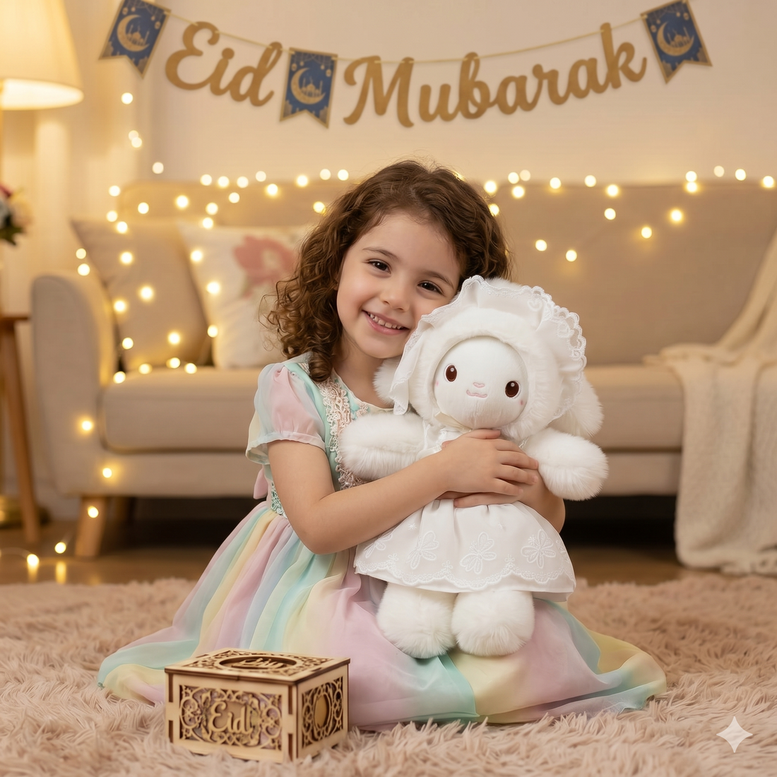 Baby Bunny Doll with Lace Dress