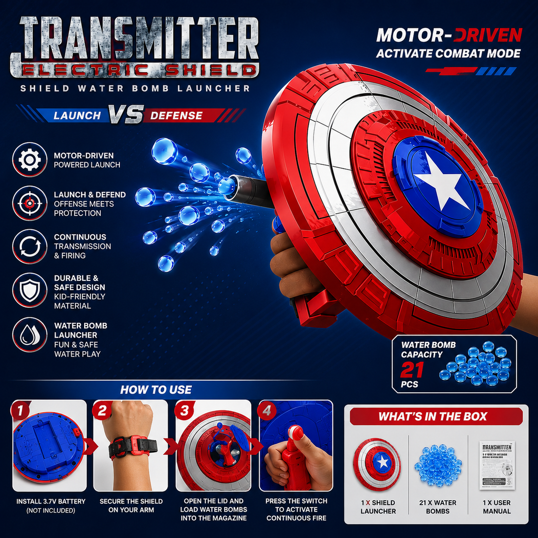 Electric Shield Launcher Toy