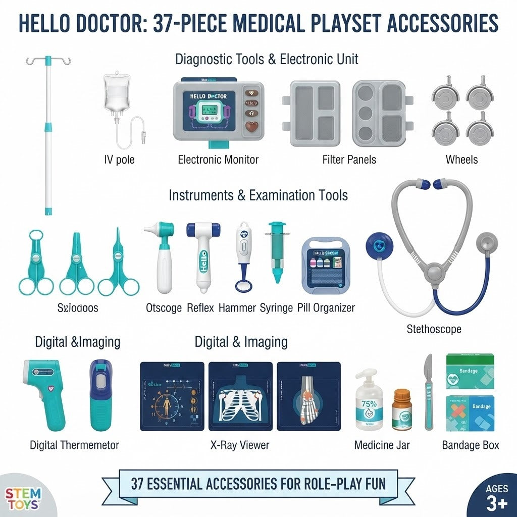 Doctor Play Set for Kids – 37 Pieces