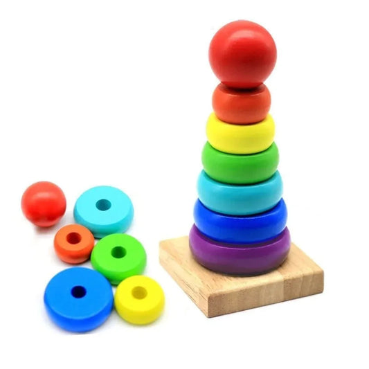 Rainbow Wooden Stacker Toy