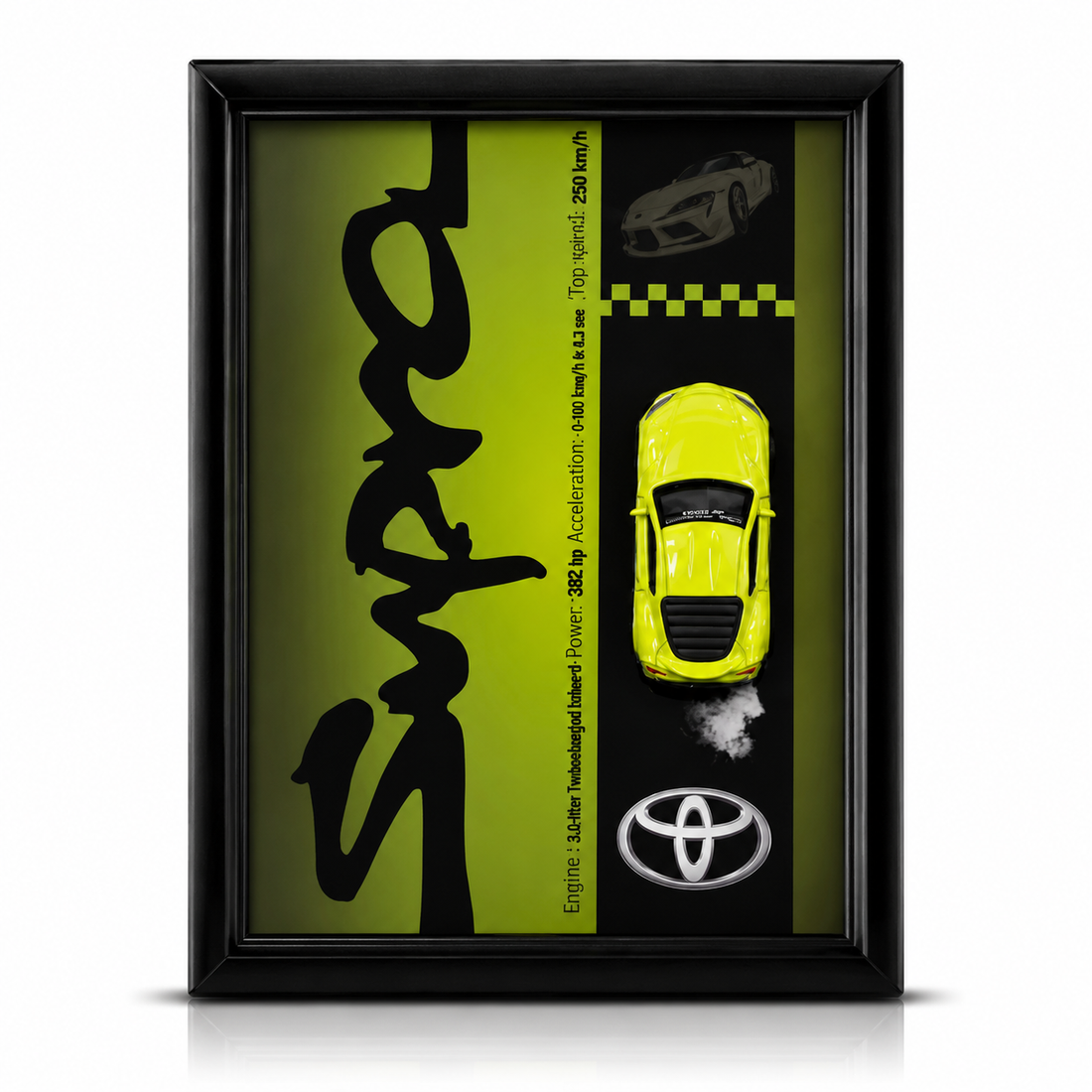 Magnetic Car Frame with 3D Diecast Model