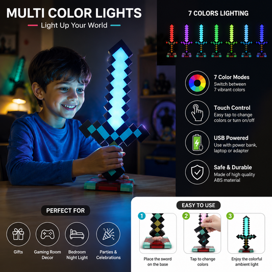 Minecraft LED Diamond Sword