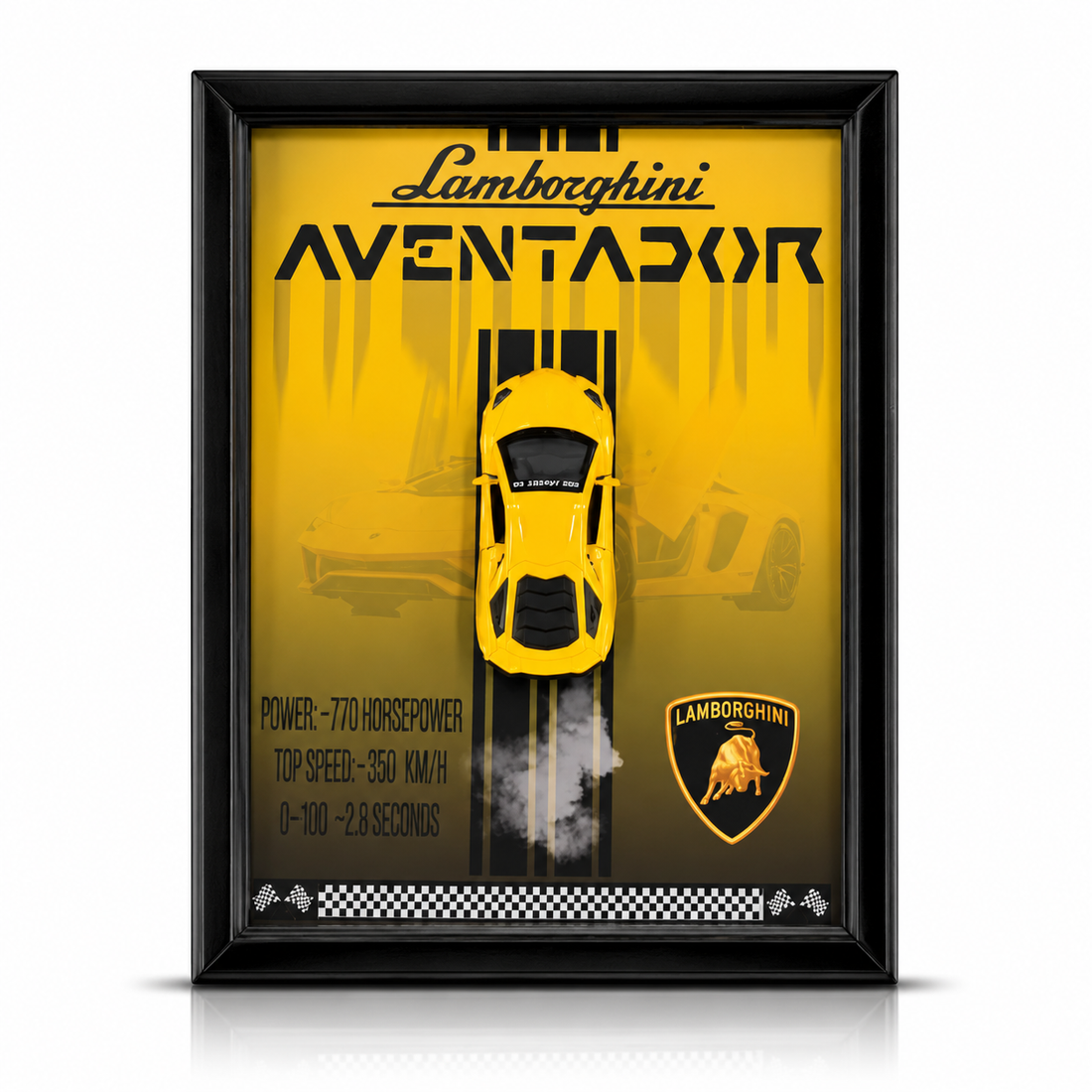Magnetic Car Frame with 3D Diecast Model