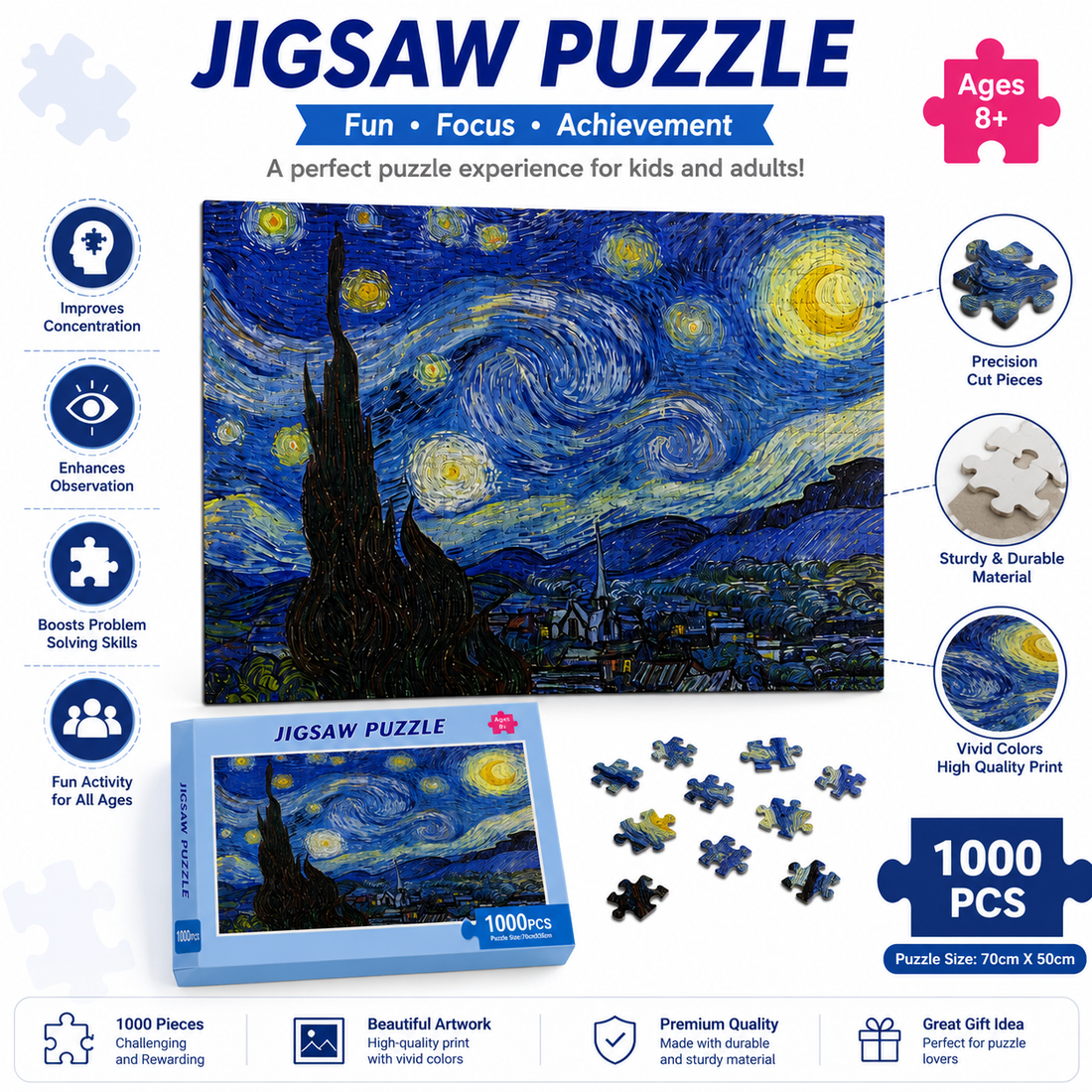 Starry Night Jigsaw Puzzle – 1000 Pieces