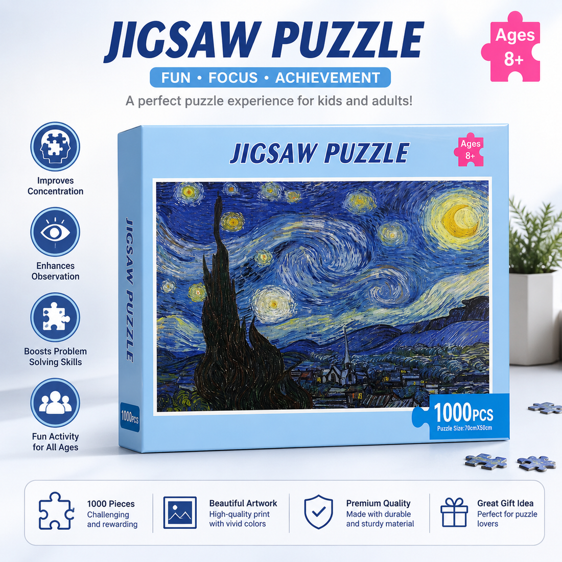 Starry Night Jigsaw Puzzle – 1000 Pieces