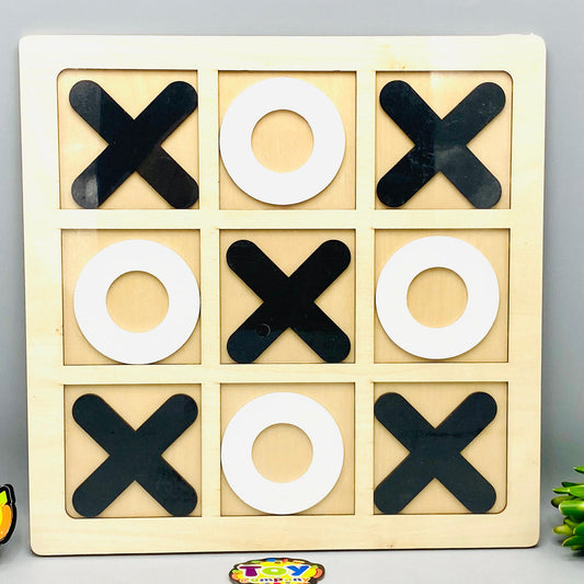 Classical Wooden Tic-Tac-Toe Game - main image