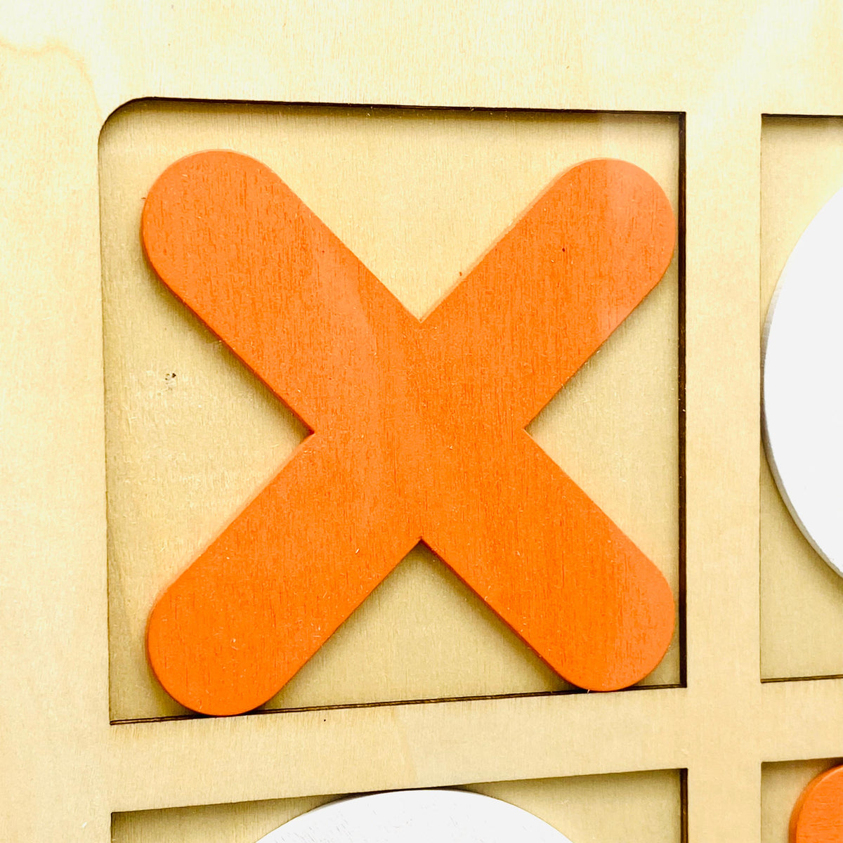 Classical Wooden Tic-Tac-Toe Game - play setup