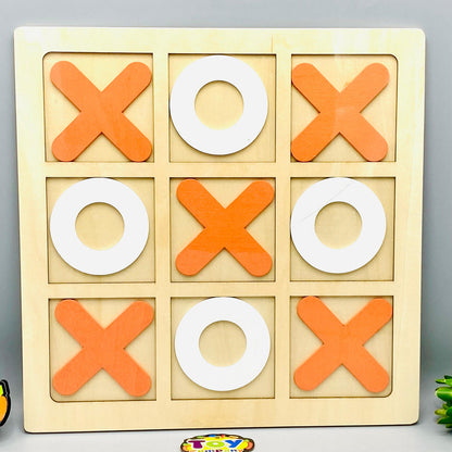 Classical Wooden Tic-Tac-Toe Game - family game