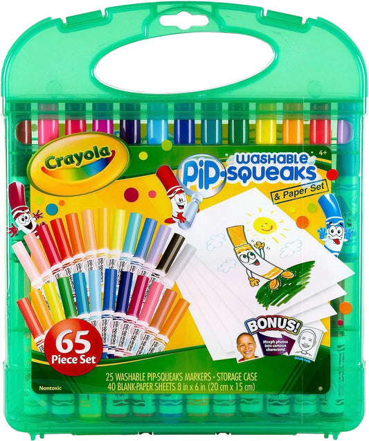 Crayola Pip-Squeaks 65-piece washable marker and paper set